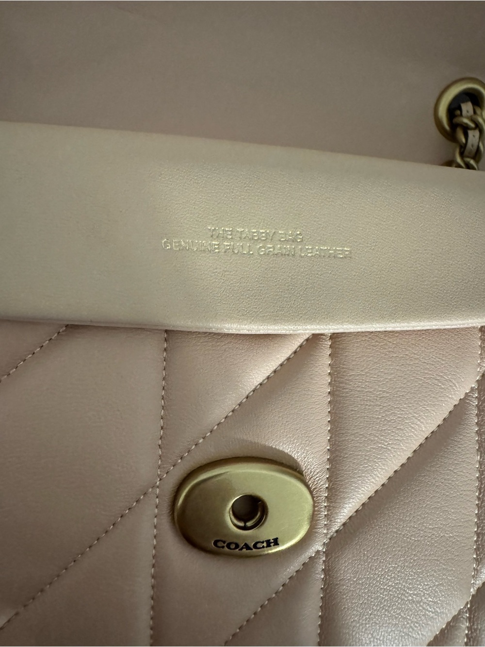 COACH Quilted Tabby 26 Shoulder Bag - Cream - Picture 10 of 16